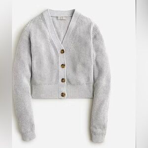 J. Crew Light Gray Women's Cropped Cardigan